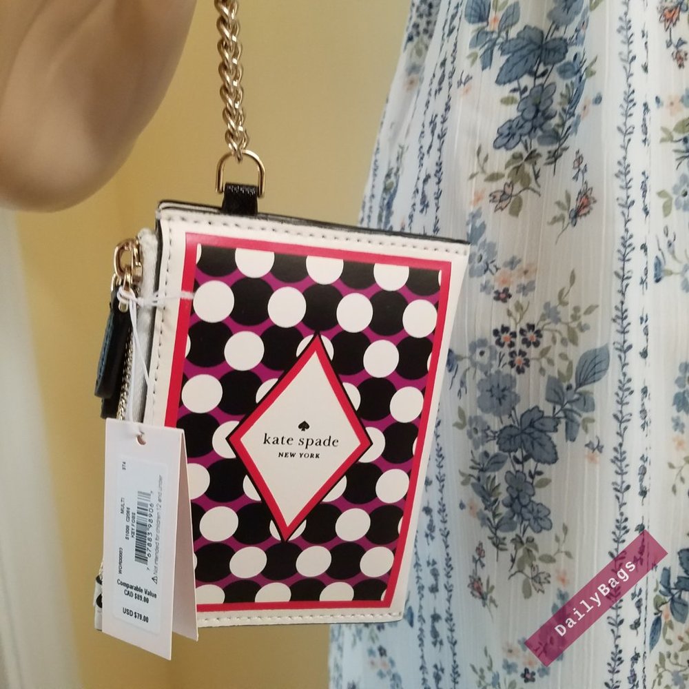KATE SPADE WRISTLET KEY CHAIN DRAW CARD KEY CHAIN - Picture 3 of 16